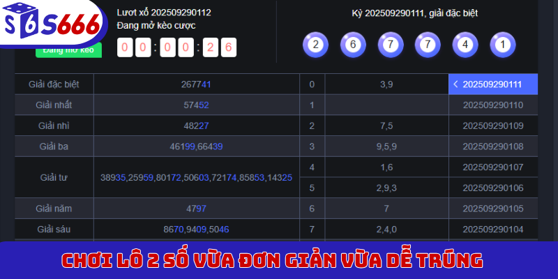 Chơi lô 2 số vừa đơn giản vừa dễ trúng