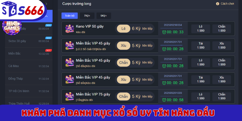 Khám phá danh mục xổ số uy tín hàng đầu