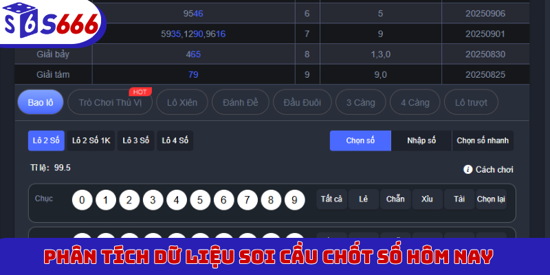 Phân tích dữ liệu soi cầu chốt số hôm nay